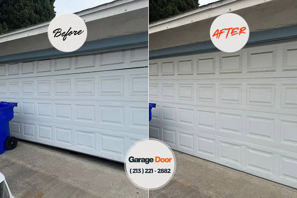 Before and after: garage door company Sandy Oaks, TX